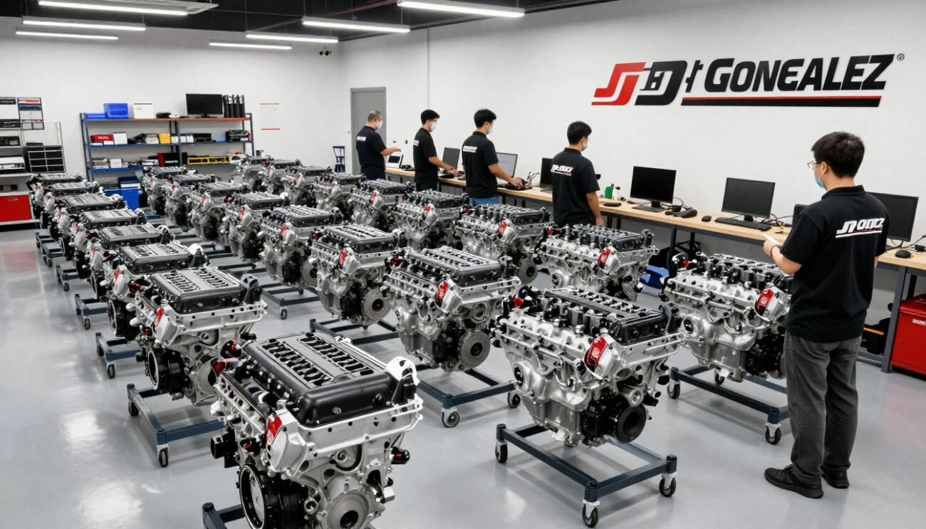 Arthur Gonzalez JDM Engines facility showing inventory of quality JDM engines