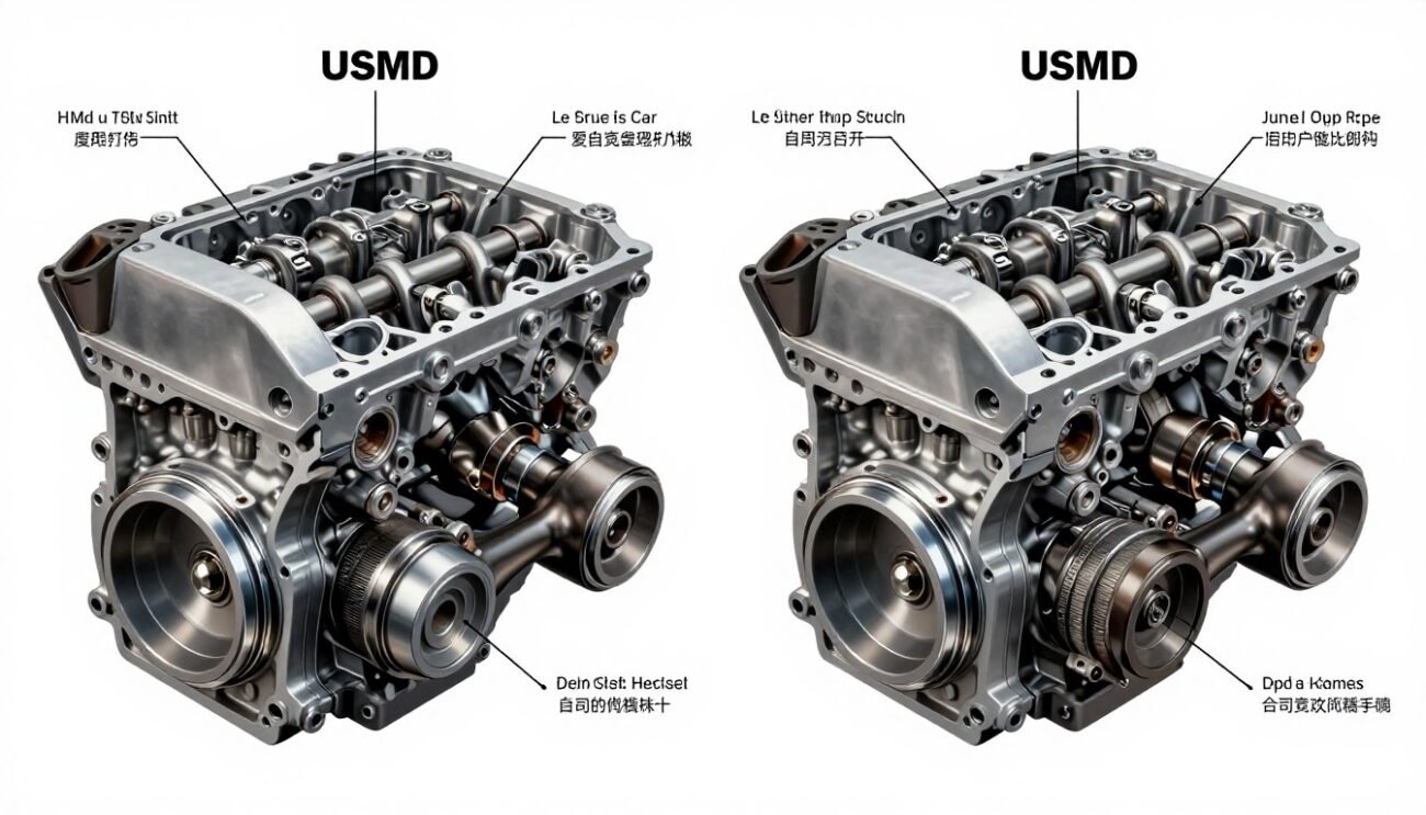 Detailed comparison of JDM vs USDM engine internal components showing differences