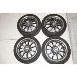 JDM Work Emotion 11r Rims Wheel Tires Genuine Mags With Center Caps 17x7 +47 5x114.3